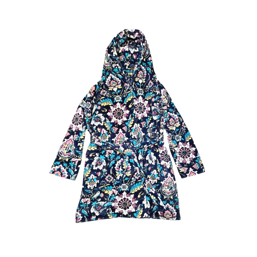 VERA BRADLEY x HARRY POTTER Plush Hooded Robe Home To Hogwarts L XL Blue Multi